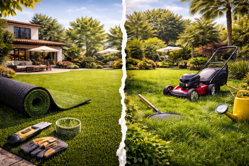 Gazon synthétique ou pelouse naturelle : lequel choisir pour votre jardin ?